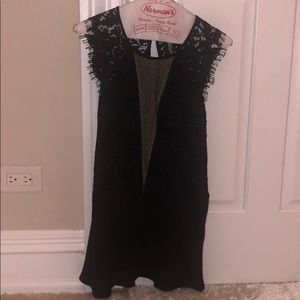 Black lace peplum top